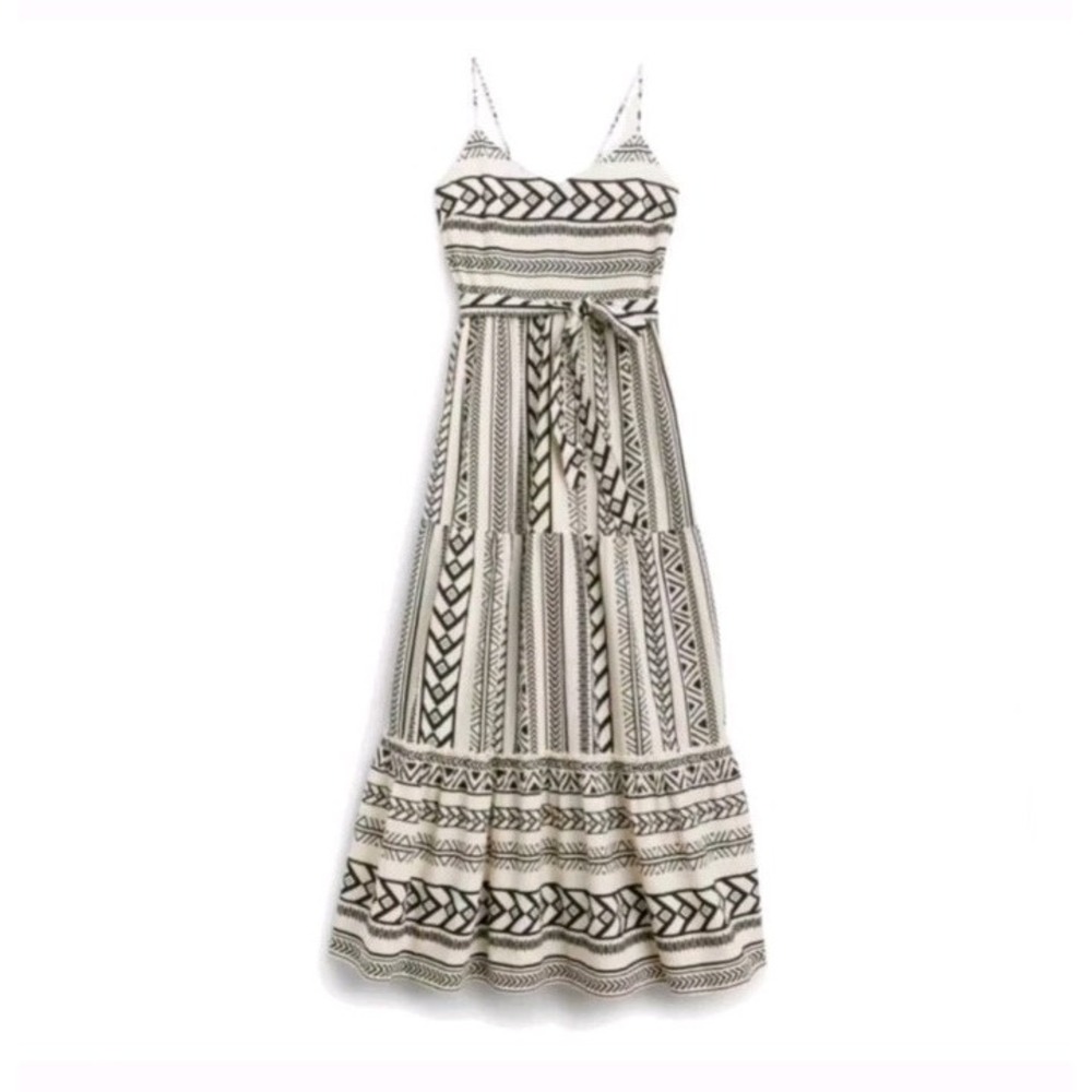 Vero Moda Stitch Fix Sophiza Tiered Maxi Dress Belted Sz M Southwestern